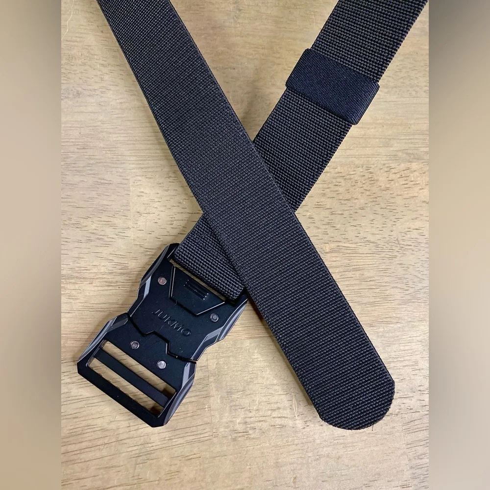 JUKMO Quick‎ Release Belt Tactical Military Work Black XXL Stretch Seat Belt